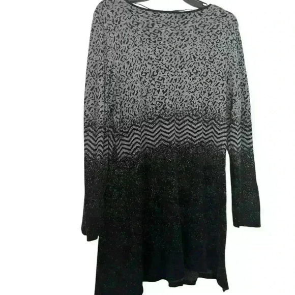 Style & Co Women’s 1X Grey Ombre Print Long Sleeve Tunic Sweater - Picture 3 of 3